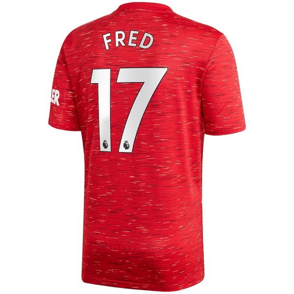 Maglia Manchester United NO.17 Fred 1ª 2020-2021 Rosso